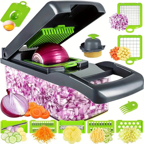 Manual Vegetable Slicer Rotary Onion Grater Chopper Shredder